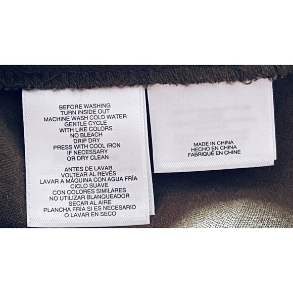 NWT ANNE KLEIN Linen Blend Mixed Media Olive Green High-Low Tunic 2X - Picture 10 of 12